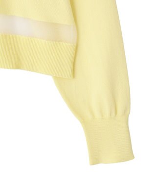 YECCA VECCA シアーMIXカーディガン Yellow