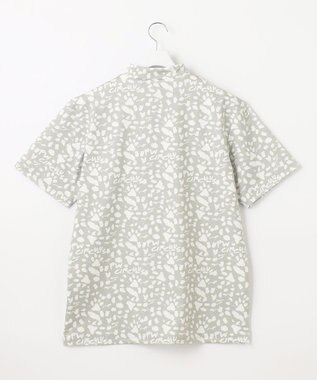 PW CIRCULUS 【MEN】【ストレッチ】アニマルプリント ロゴ モックネック シャツ ホワイト系5