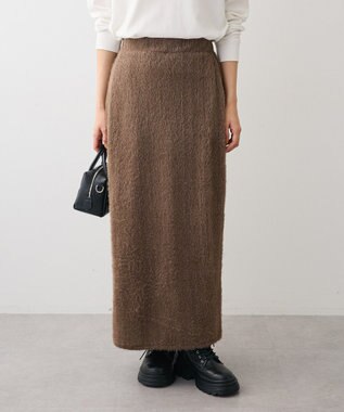 Green Parks 楽ちんシャギーＩラインスカート Brown