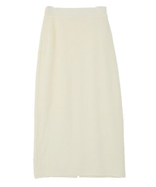 Green Parks 楽ちんシャギーＩラインスカート Ivory