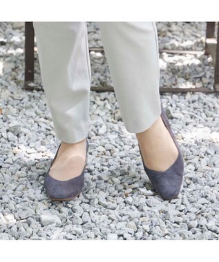 Riz raffinee <Riz raffinee>スクエアトゥプレーンパンプス グレースエード