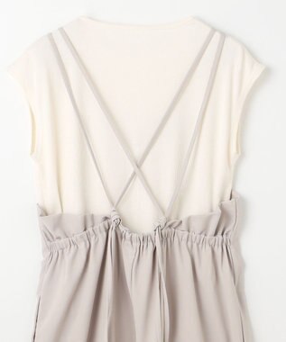 ANY 【2SET/洗濯機可】プルオーバー×キャミサロペットセット アイスグレー