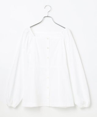 #Newans 【ANSWER for ほど甘トレンド】スクエアネックペプラムブラウス ホワイト系