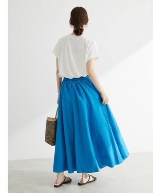 Green Parks Ｉ　切替ギャザーロングスカート Blue