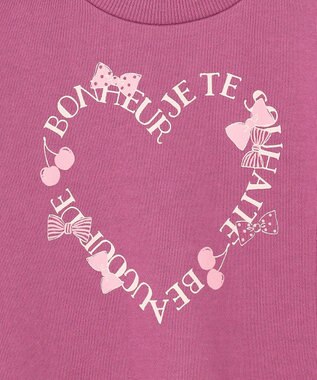 ANY KIDS 【WEB限定】7days 裏毛 トレーナー ピンク×ロゴハート