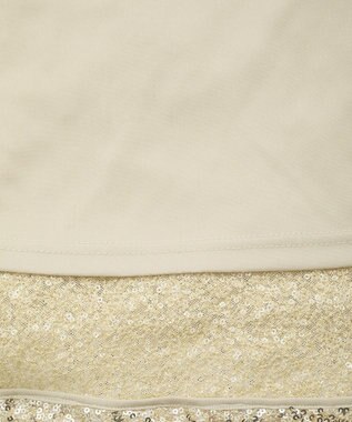 YECCA VECCA スパンコール×チュールスカート Ivory