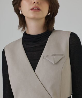 GRACE CONTINENTAL プリーツジャンパースカート ベージュ