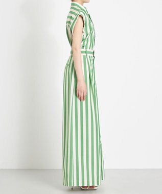 NAVE 【Nave 　洗える】ワイドストライプ　パンツ ライトグリーン系1