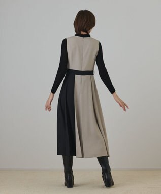 GRACE CONTINENTAL プリーツジャンパースカート ベージュ