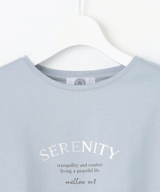 J.PRESS LADIES ロゴ Tシャツ ブルーグレー系