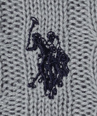 WEGO 別注USPOLO　ケーブルニットポロ グレー