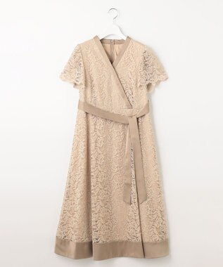 23区 L 【APPLAUDIR】ボタニカルグロッシードレス ベージュ系