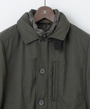 JOSEPH ABBOUD 【3WAY/撥水/INフード/ダウンライナー付】3ハイカウントツイル×パウダータフタ ダウン コート ダークブラウン系