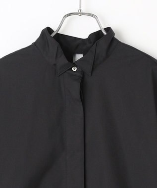 #Newans 【ANSWER for モダンベーシック】バックスリットオーバーシャツ ブラック系