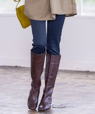 Tiaclasse 【洗える】デニムライク起毛ストレッチ ネイビー