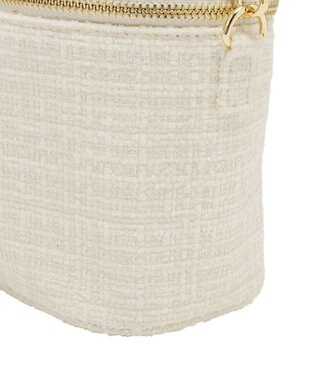 Maison de FLEUR ツイードキューブショルダーバッグ Ivory