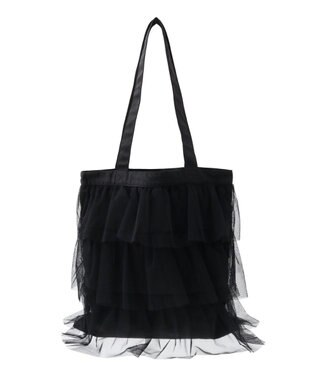 AMERICAN HOLIC チュールティアードフリルＢＡＧ Black