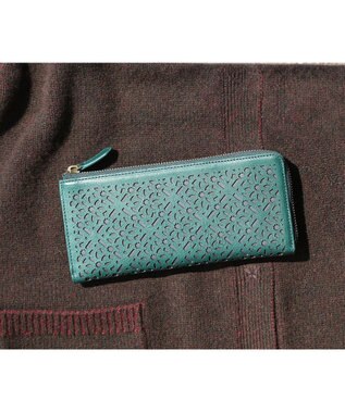 genten ダイヤカットワーク　Lファスナー長財布