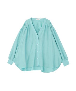 Green Parks リブドッキングシアーシャツ Blue