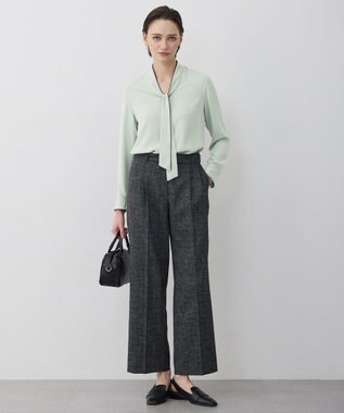 ICB L 【先行予約】ミックスブッチャー ワイドパンツ ブラック×オフホワイト