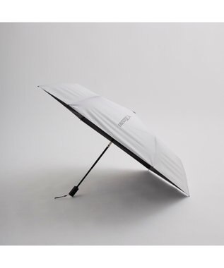 MOONBAT 【WEB限定】MIZUNO  (ミズノ) BIGロゴ 無地 日傘 折りたたみ傘 自動開閉 1プッシュ パラソル 晴雨兼用 軽量 一級遮光 遮熱効果 遮光率100% UV遮蔽100% ホワイト