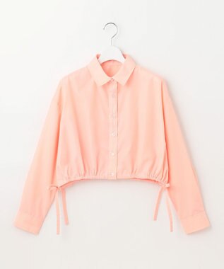 Feroux 【洗える】ショート丈ドロスト シャツ ピンク系