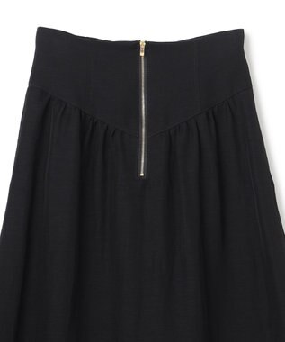 BEIGE， BERNARD / リネン混 ゴールドジップ ハイウエススカート Black