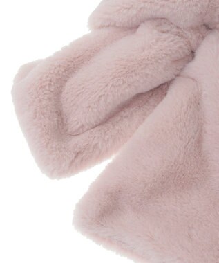 Maison de FLEUR パールリボン付きファーティペット Pink