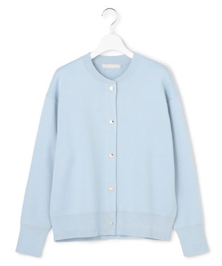 ICB L 【先行予約】 コットンポリエステルスムース カーディガン サックスグレー