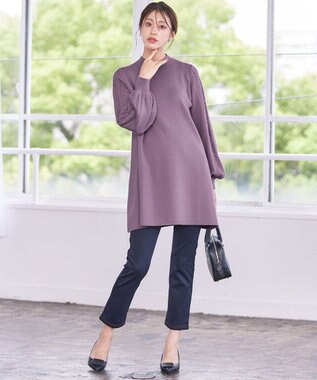 Tiaclasse 【洗える】デニムライク起毛ストレッチ ネイビー