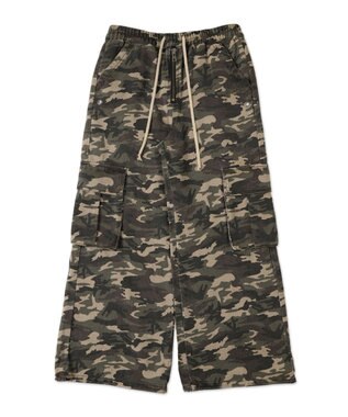 WEGO 【ウエストゴム】スーパーフレアカーゴパンツ 柄1