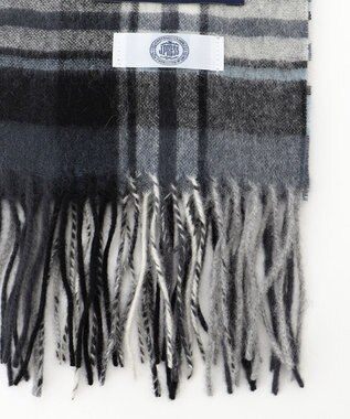 J.PRESS LADIES 【洗える】カシミヤチェック ストール ブルー系3