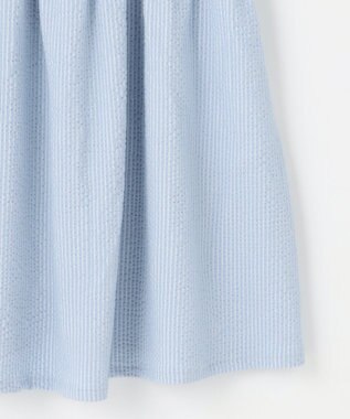 組曲 KIDS 【110-140㎝】サッカーストライプ ワンピース サックスブルー