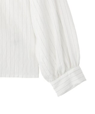 YECCA VECCA ストライプ柄ラッフルブラウス Stripe