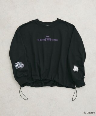 Green Parks ナイトメア／裾ドロストミニ裏毛プルオーバー Black