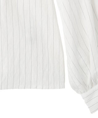 YECCA VECCA ストライプ柄ラッフルブラウス Stripe