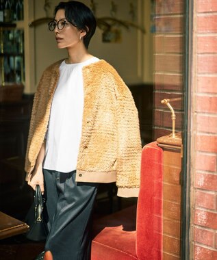 自由区　未使用コート　定価165,000円　サイズ:38 【カタログ掲載】 セットアップ対応・洗える】トリアセダブルクロステーラード