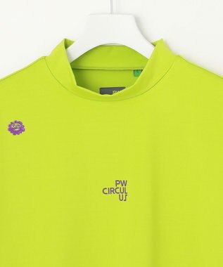 PW CIRCULUS 【MEN】【ストレッチ】ポケット モックネック シャツ ライム