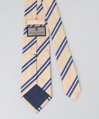 GOTAIRIKU GOTAIRIKU別注【日本製】シルク ネクタイ_ストライプ ベージュ系1