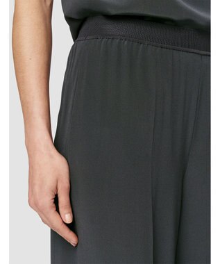 JOSEPH クレープ  ド  ソワ　ワイドトラウザーズ Slate