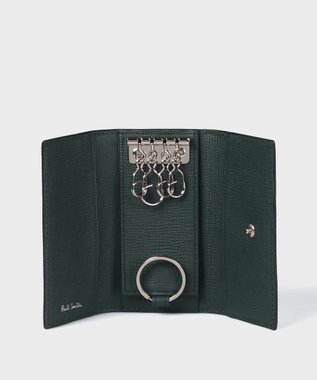 Paul Smith メタルクロップドロゴ キーケース ダークグリーン