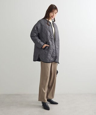 Green Parks 撥水加工　キルティングＺＩＰブルゾン Hounds Tooth