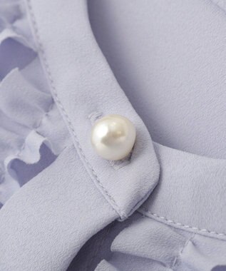 YECCA VECCA フリルデザインブラウス Sax