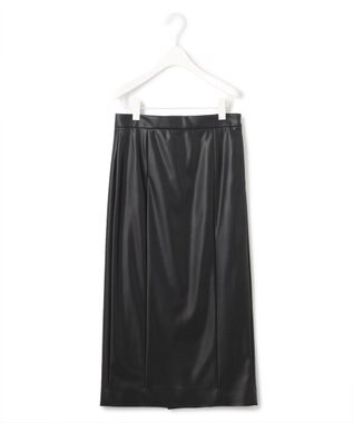 ICB フェイクレザー ナロースカート（サスペンダー付き） ブラック系