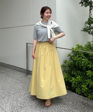 UNFILO L 【汗ジミが目立たない/吸水速乾】マルチエフェクト　二の腕スッキリTシャツ グレー