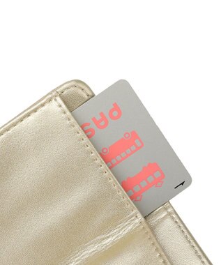 style code 【MERCURYDUO/マーキュリーデュオ】メタリッククラック調型押し　三つ折りミニ財布 ゴールド