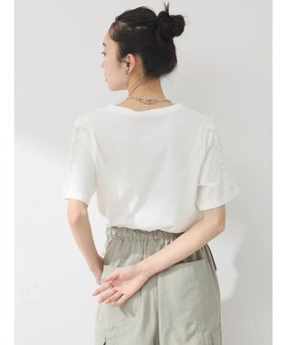 earth music&ecology チュールフリルプルオーバー Ivory
