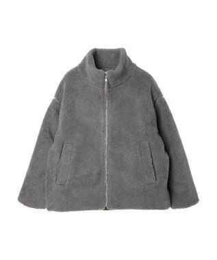 Green Parks スタンドカラーボアブルゾン Gray