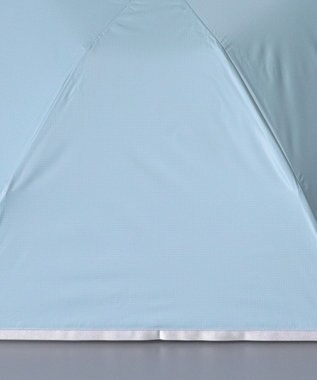 AURORA BLAO (ブラオ) 切り継ぎテープ柄 晴雨兼用傘 (折り畳み・ミニ) ブルー
