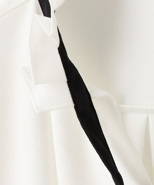 ICB 【洗える】マラボーテジョーゼット デザインカットソー オフホワイト系